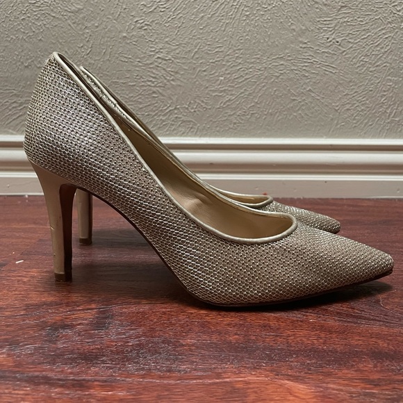 ANTONIO MELANI MESH GOLD HEELS - Picture 4 of 7